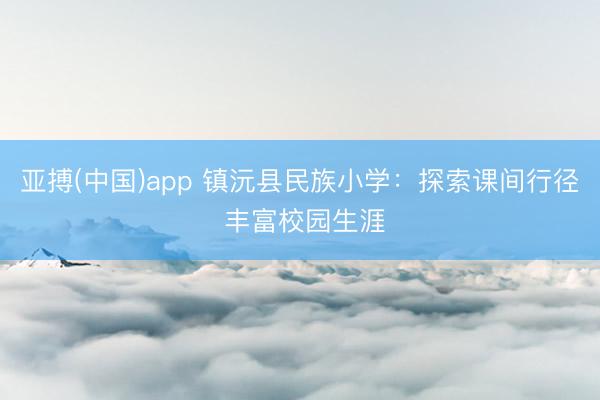 亚搏(中国)app 镇沅县民族小学：探索课间行径 丰富校园生涯