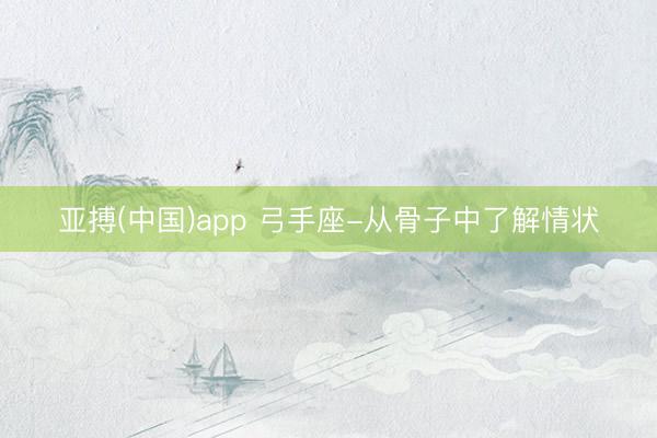 亚搏(中国)app 弓手座-从骨子中了解情状