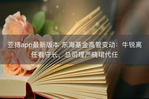亚搏app最新版本 东海基金高管变动：牛锐离任看守长，总司理严晓珺代任